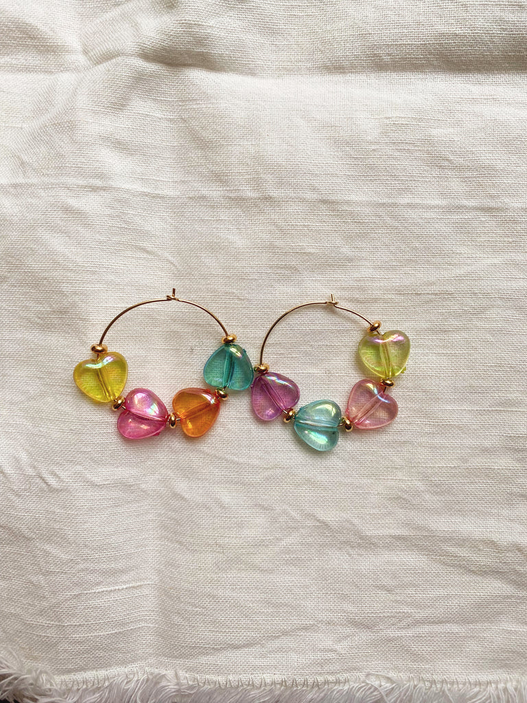 Vibrant Colors on 14k Gold Filled Charlotte Earrings & Loops